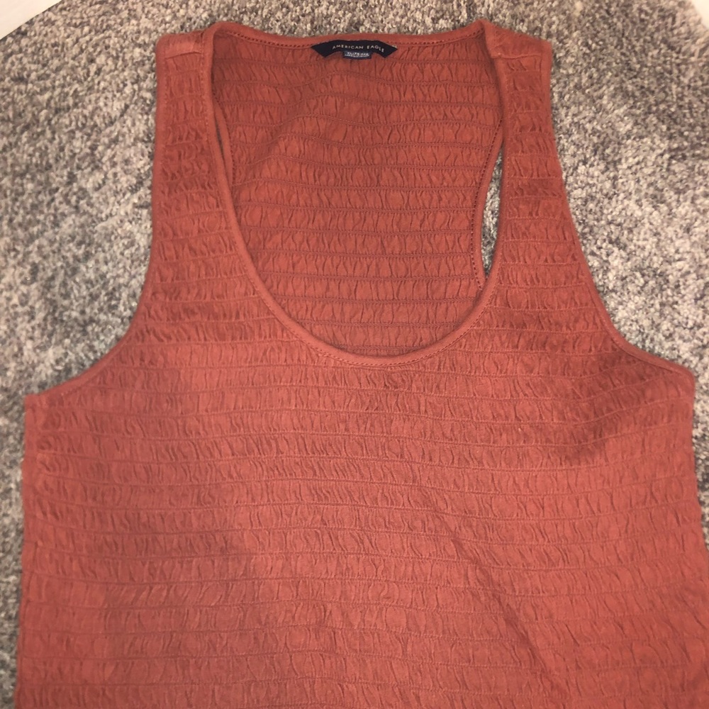Racer back smocked Tank Top